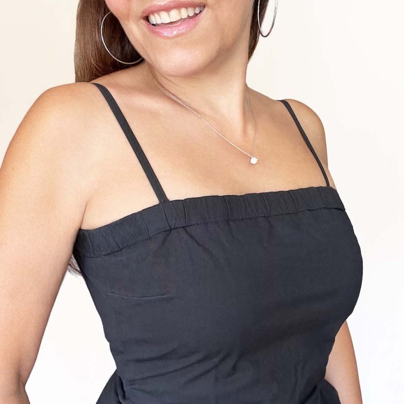 Theory Black Spaghetti Strap Midi Dress - Picture 2 of 16